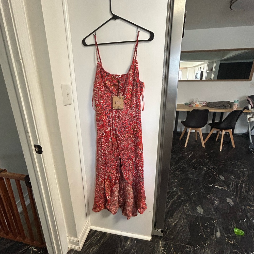 Abel the Label Red Floral Maxi Dress